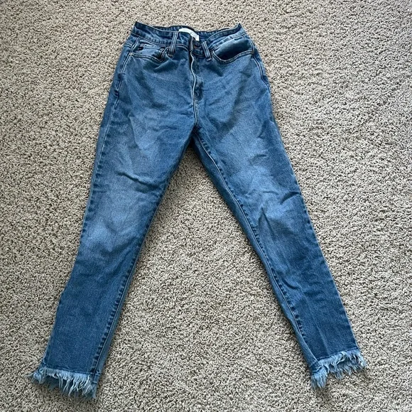 🎉HP 7/6!🎉KanCan Womens Skinny Fringe Size 5, Size 26 Jeans - Picture 4 of 6